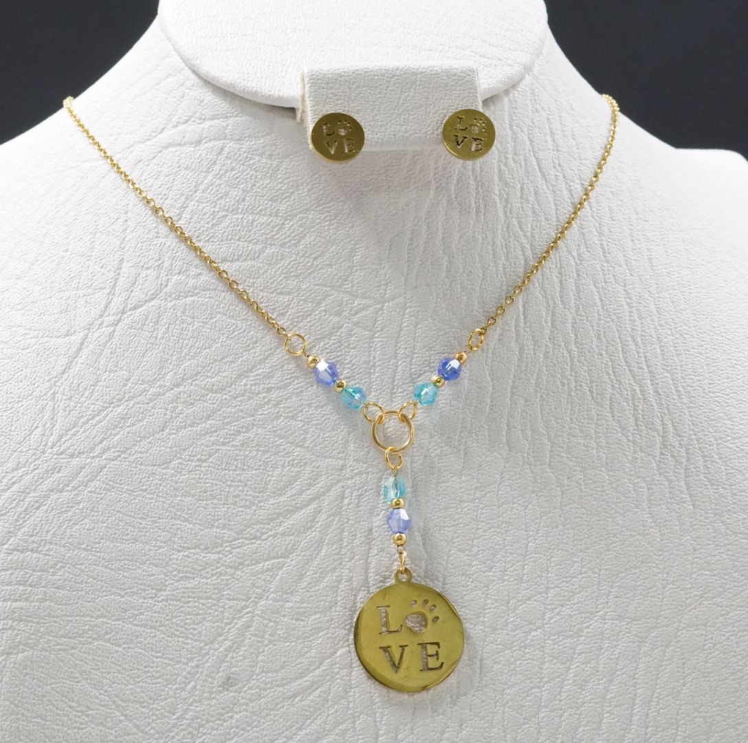 Miniatura 2 de JUEGUITO CORBATIN MURANO LOVE AZUL